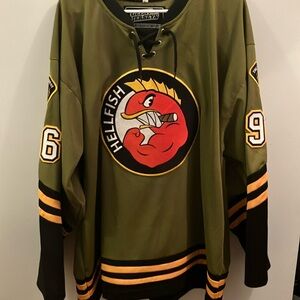 Hellfish Hockey Jersey - Olive Green